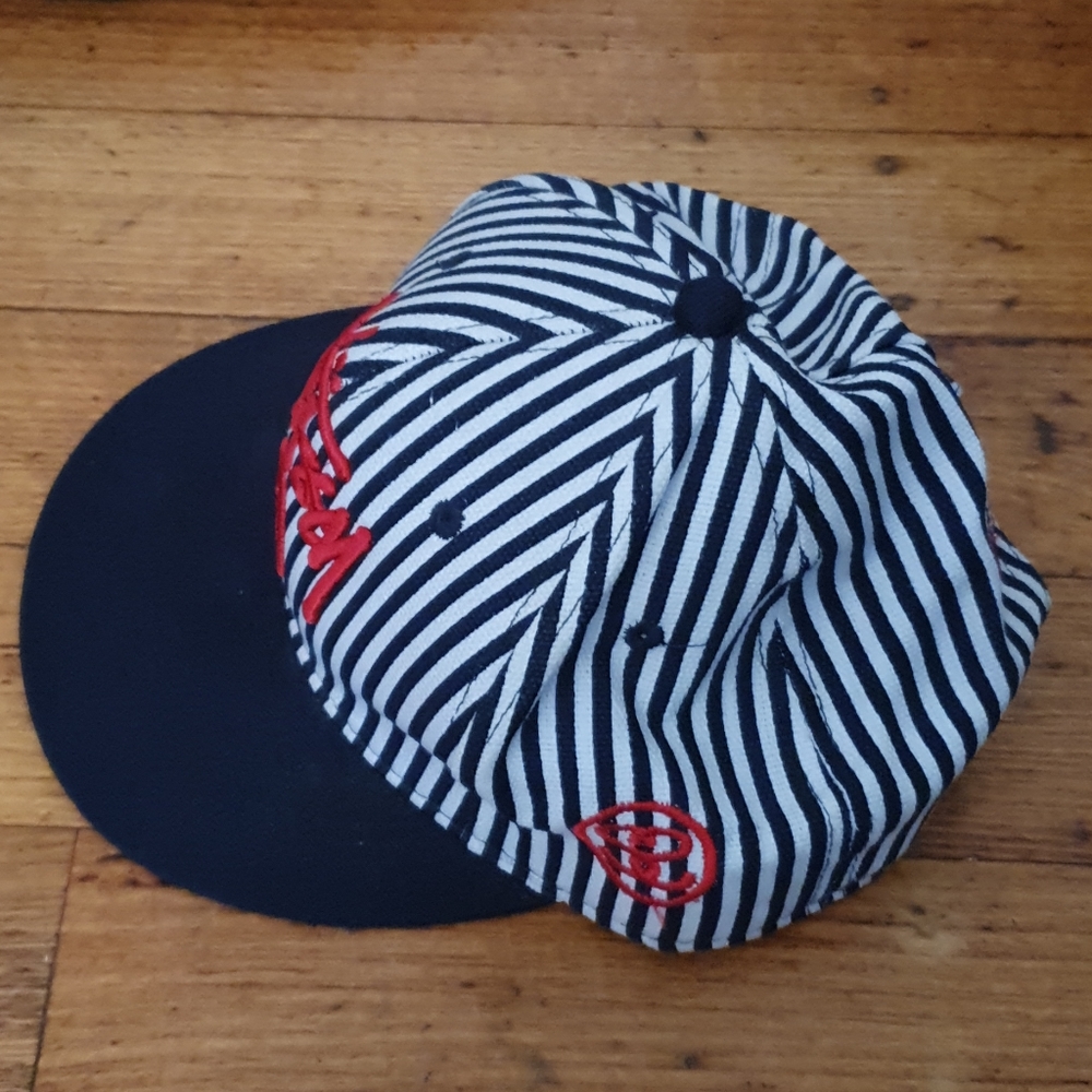 Blue and White Stussy Cap Red Logo - Picture 2 of 8